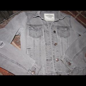 Abercrombie and Fitch Destroyed Denim Jacket